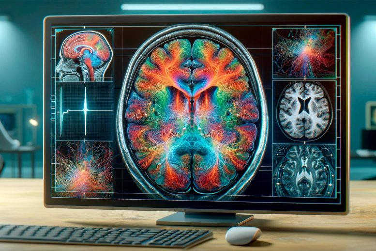 Advanced fMRI Brain Imaging Art Concept