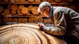 Analyzing Tree Rings Art Concept