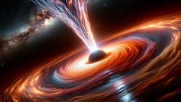 Black Hole Blazar Cosmic Jet Art Concept