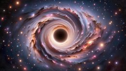 Black Hole Galaxy Colorful Stars