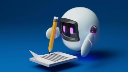 Cute Robot Writing Paper