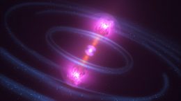 Debris Blasts Away After Neutron Stars Collide