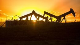 Fracking Oil Well Sunset