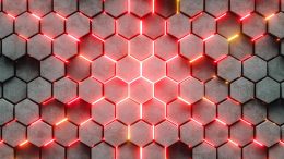 Glowing Energy Hexagon Material