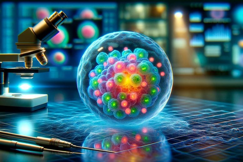 Inside Living Cell Art Concept