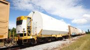 NASA Space Launch System Rocket Booster Segments Train