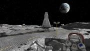 Paved Surfaces Around Moon Base