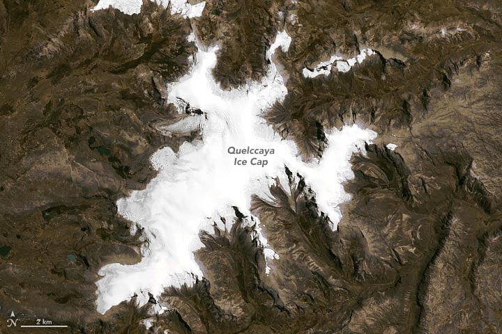 Quelccaya Ice Cap 1998 Annotated