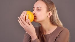 Sniffing Smelling Orange